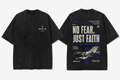 No Fear Just Faith Washed Tee | Jesus Lux